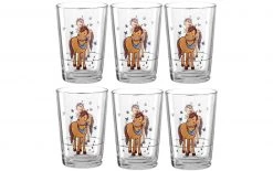 Montana Trinkglas Für Kinder Pferd 210 Ml, 6 Stück, Transparent - Trinkgläser