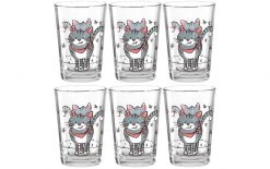 Montana Trinkglas Für Kinder Katze 210 Ml, 6 Stück, Transparent - Trinkgläser