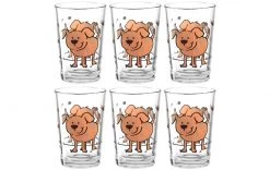 Montana Trinkglas Für Kinder Hund 210 Ml, 6 Stück, Transparent - Trinkgläser