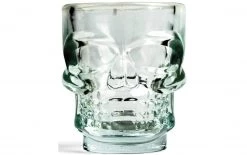 Kikkerland Schnapsglas Schädel 45 Ml, 4 Stück, Transparent - Schnaps- & Likör Gläser