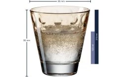 Leonardo Trinkglas Optic Pastell 215 Ml, 6 Stück, Orange - Trinkgläser -Gläser Verkaufsgeschäft 1204293 3 5