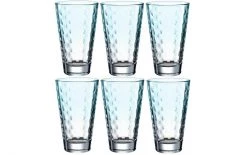 Leonardo Trinkglas Optic Pastell 300 Ml, 6 Stück, Mint - Trinkgläser