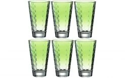 Leonardo Trinkglas Optic Pastell 300 Ml, 6 Stück, Grün - Trinkgläser