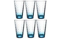 Leonardo Trinkglas Optic 300 Ml, 6 Stück, Blau - Trinkgläser