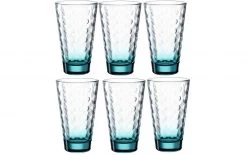 Leonardo Trinkglas Optic 300 Ml, 6 Stück, Türkis - Trinkgläser