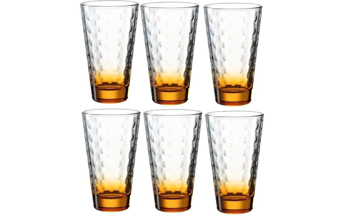 Leonardo Trinkglas Optic 300 Ml, 6 Stück, Orange - Trinkgläser 1 Leonardo Trinkglas Optic 300 Ml, 6 Stück, Orange - Trinkgläser