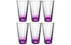 Leonardo Trinkglas Optic 300 Ml, 6 Stück, Violett - Trinkgläser