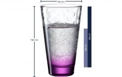 Leonardo Trinkglas Optic 300 Ml, 6 Stück, Violett - Trinkgläser -Gläser Verkaufsgeschäft 1204308 3 5