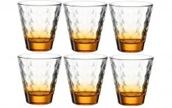 Leonardo Trinkglas Optic 215 Ml, 6 Stück, Orange - Trinkgläser