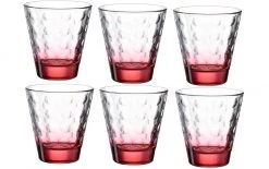 Leonardo Trinkglas Optic 215 Ml, 6 Stück, Rot - Trinkgläser