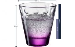 Leonardo Trinkglas Optic 215 Ml, 6 Stück, Violett - Trinkgläser -Gläser Verkaufsgeschäft 1204314 3 5