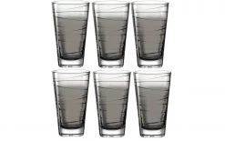 Leonardo Trinkglas Vario Struttura 280 Ml, 6 Stück, Grau - Trinkgläser