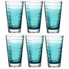 Leonardo Trinkglas Vario Struttura 280 Ml, 6 Stück, Türkis - Trinkgläser