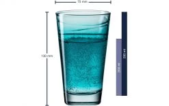 Leonardo Trinkglas Vario Struttura 280 Ml, 6 Stück, Türkis - Trinkgläser -Gläser Verkaufsgeschäft 1204319 3 5