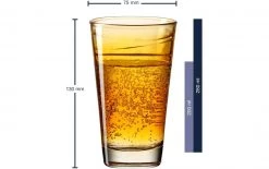 Leonardo Trinkglas Vario Struttura 280 Ml, 6 Stück, Orange - Trinkgläser -Gläser Verkaufsgeschäft 1204321 3 5