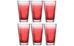 Leonardo Trinkglas Vario Struttura 280 Ml, 6 Stück, Rot - Trinkgläser