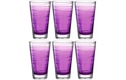 Leonardo Trinkglas Vario Struttura 280 Ml, 6 Stück, Violett - Trinkgläser