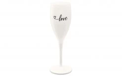 Koziol Sektglas Superglas Love 100 Ml, 1 Stück, Weiss - Sektgläser