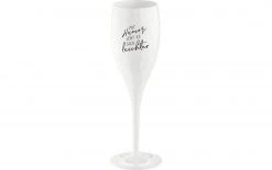 Koziol Sektglas Superglas Mit Humor Lebt 100 Ml, 1 Stück, Weiss - Sektgläser