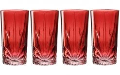 Leonardo Longdrinkglas Capri 530 Ml, 4 Stück, Rot - Cocktailgläser