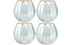 Lene Bjerre Trinkglas Claudine 490 Ml, 4 Stück, Transparent - Trinkgläser