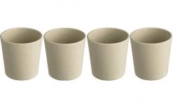 Koziol Trinkbecher Connect S 190 Ml, 4 Stück, Sand - Trinkgläser