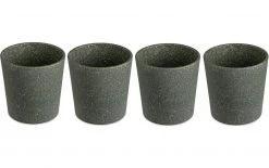 Koziol Trinkbecher Connect S 190 Ml, 4 Stück, Dunkelgrau - Trinkgläser