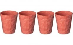 Koziol Trinkbecher Club No. 2 250 Ml, 4 Stück, Rot - Trinkgläser