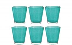 Leonardo Trinkglas Burano Laguna 330 Ml, 6 Stück, Türkis - Trinkgläser